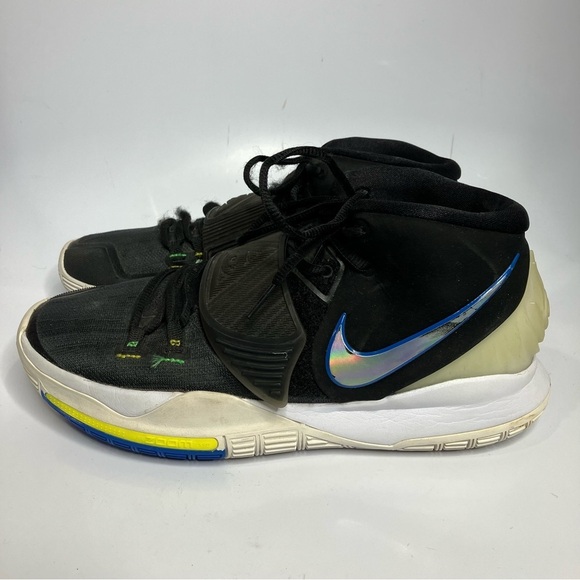 Nike Kyrie 6 sneakers black white iridescent mens size 9.5 athletic activewear - Picture 11 of 13